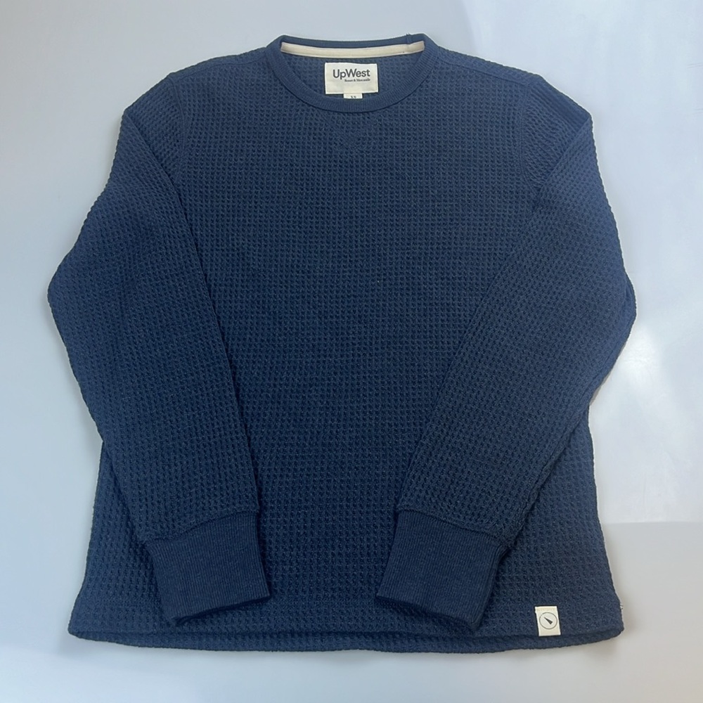 UpWest Cozy Up Waffle Crewneck Tee S135 - Picture 4 of 7